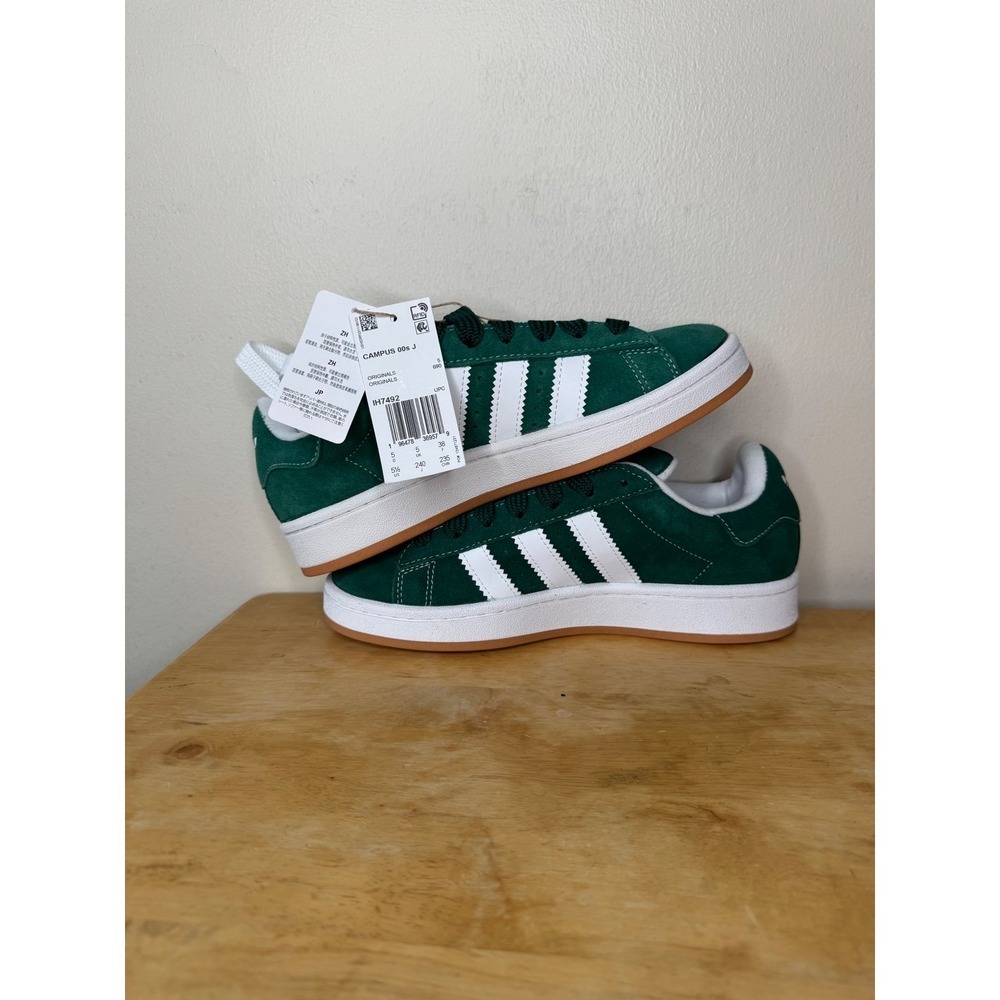Adidas Campus 00s J Collegiate Green White Gum Sneakers Women's 7 / Kids 5.5 - Picture 4 of 10